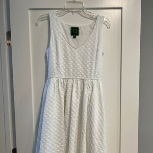 C. Wonder White Swiss Dot Midi